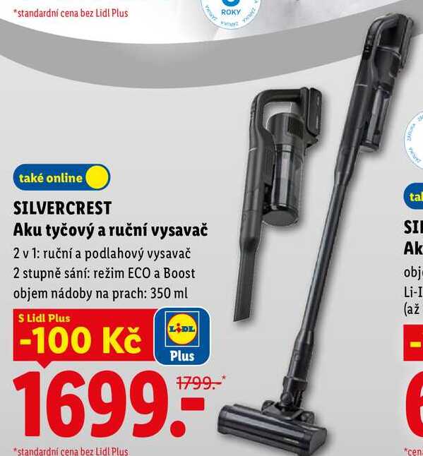 SILVERCREST Aku tyčový a ruční vysavač 2 v 1 