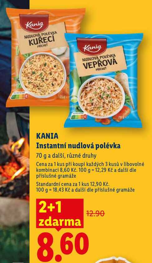 KANIA Instantní nudlová polévka, 70 g 