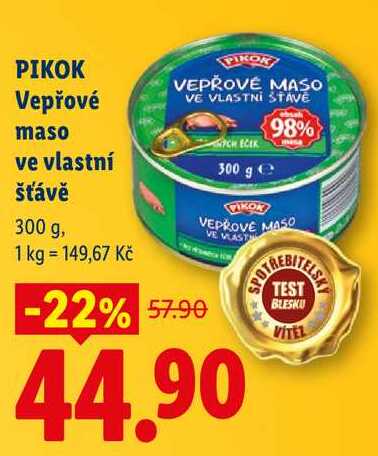 PIROK Vepřové maso ve vlastní šťávě, 300 g