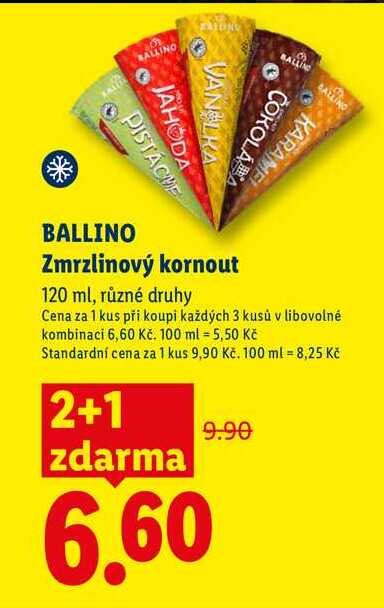 BALLINO Zmrzlinový kornout, 120 ml