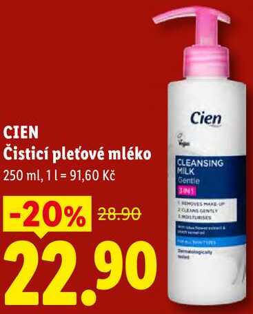 CIEN Čistící pletové mléko, 250 ml 