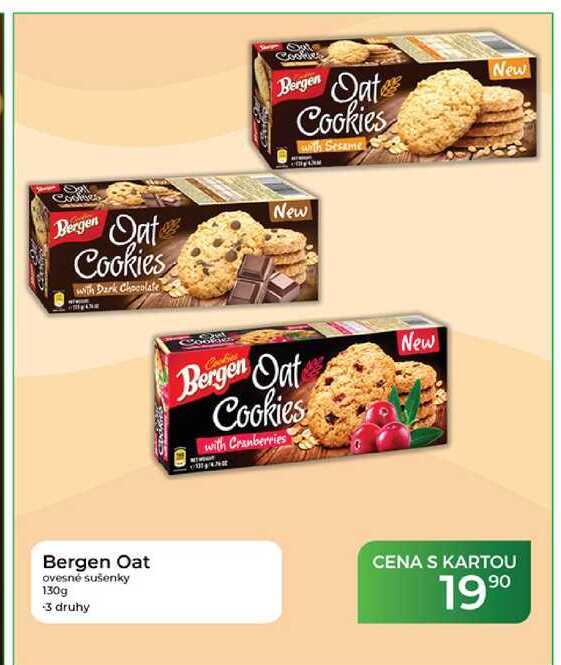 Bergen Oat ovesné sušenky 130g