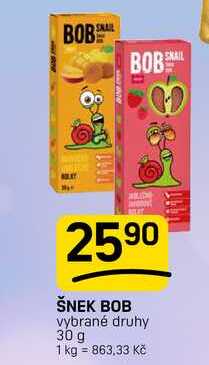 ŠNEK BOB vybrané druhy 30 g