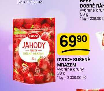 OVOCE SUŠENÉ MRAZEM vybrané druhy 30 g