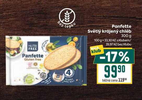 Panfette Světlý krájený chléb 300 g 