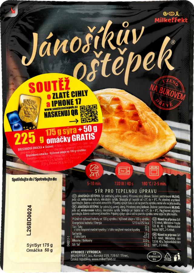 Milkeffekt Jánošíkův oštěpek s omáčkou