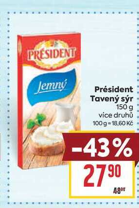 Président Tavený sýr 150 g 