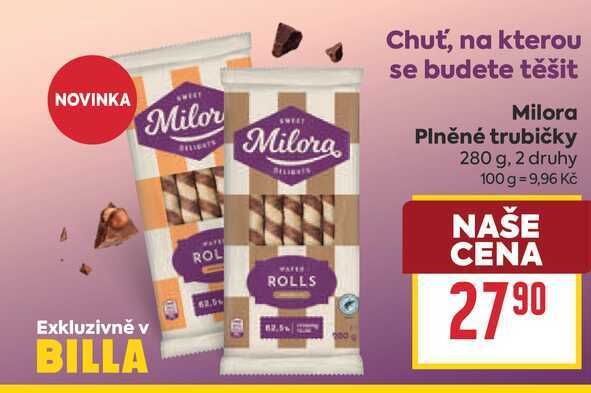 Milora Plněné trubičky 280 g