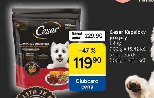 Cesar Kapsičky pro psy, 1.4 kg