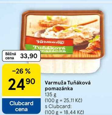 Varmuža Tuňáková pomazánka, 135 g