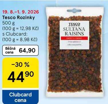 Tesco Rozinky, 500 g