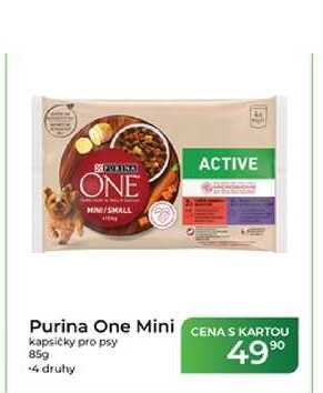 Purina One Mini CENAS KARTOU kapsičky pro psy 85g