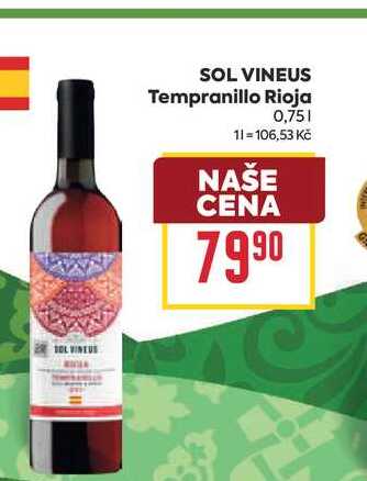 SOL VINEUS Tempranillo Rioja 0,75l
