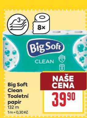 Big Soft Clean Toaletní papír 132 m