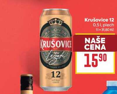 Krušovice 12 0,51, plech