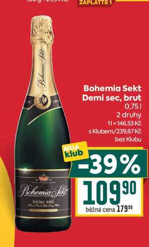 Bohemia Sekt Demi sec, brut 0,75l
