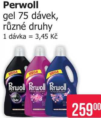 Perwoll prací prostředek 75 dávek, různé druhy