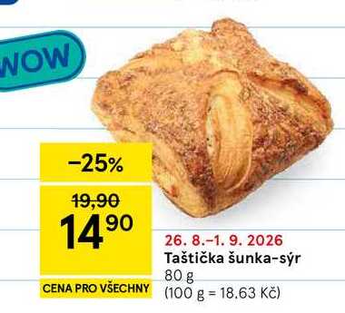 Taštička šunka-sýr, 80 g