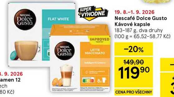 Nescafé Dolce Gusto Kávové kapsle, 183-187 g