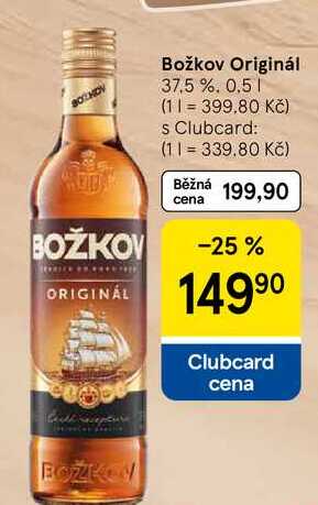 Božkov Originál 37,5 %, 0,5 l