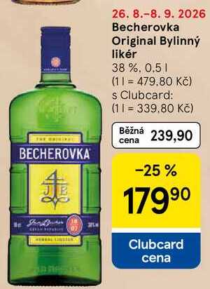 Becherovka Original Bylinný likér 38 %, 0.5 l