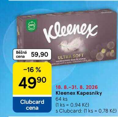 Kleenex Kapesníky, 64 ks