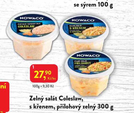 Zelný salát Coleslaw, s křenem, přílohový zelný 300 g 