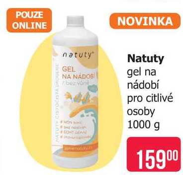 Natuty gel na nádobí pro citlivé osoby 1000 g