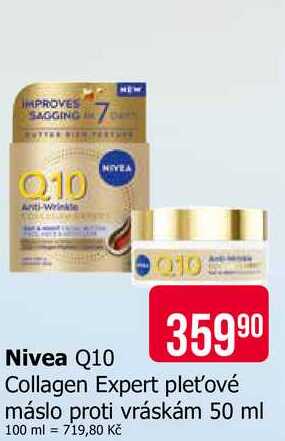Nivea Q10 Collagen Expert pleťové máslo proti vráskám 50 ml