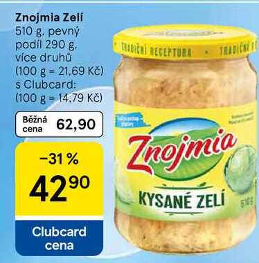 Znojmia Zelí, 510 g. pevný podíl 290 g
