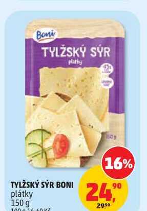 TYLŽSKÝ SÝR BONI plátky, 150 g