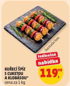 KUŘECÍ ŠPÍZ S CUKETOU A KLOBÁSOU, 1 kg