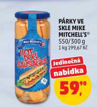 PÁRKY VE SKLE MIKE MITCHELL'S, 550/300 g