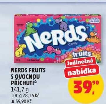 NERDS FRUITS S OVOCNOU PŘÍCHUTÍ, 141,7 g 