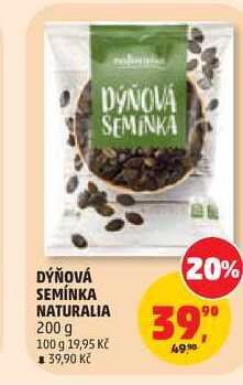 DÝŇOVÁ SEMÍNKA NATURALIA, 200 g  