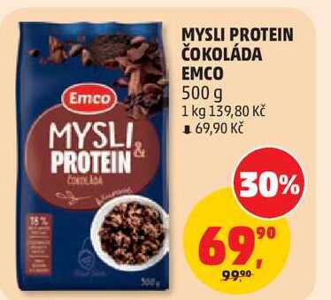 MYSLI PROTEIN ČOKOLÁDA EMCO, 500 g