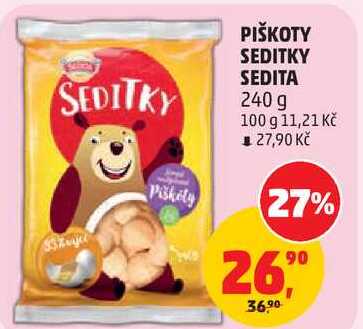 PIŠKOTY SEDITKY SEDITA, 240 g