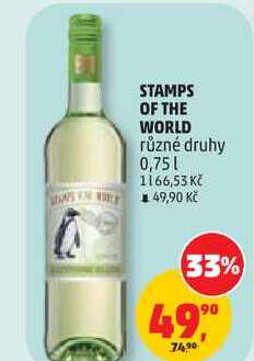 STAMPS OF THE WORLD různé druhy, 0,75 l