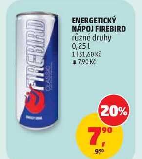 ENERGETICKÝ NÁPOJ FIREBIRD různé druhy, 0,25 l