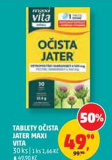 TABLETY OČISTA JATER MAXI VITA, 30 ks