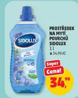 PROSTŘEDEK NA MYTÍ POVRCHŮ SIDOLUX, 1 l 