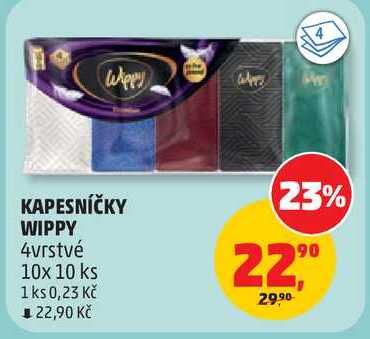 KAPESNÍČKY WIPPY 4vrstvé, 10x 10 ks