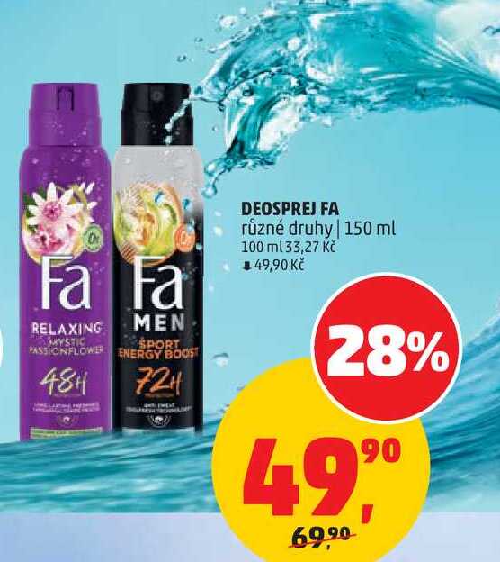 DEOSPREJ FA různé druhy, 150 ml
