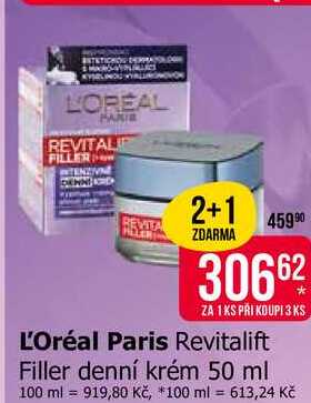 L'Oréal Paris Revitalift Filler denní krém 50 ml