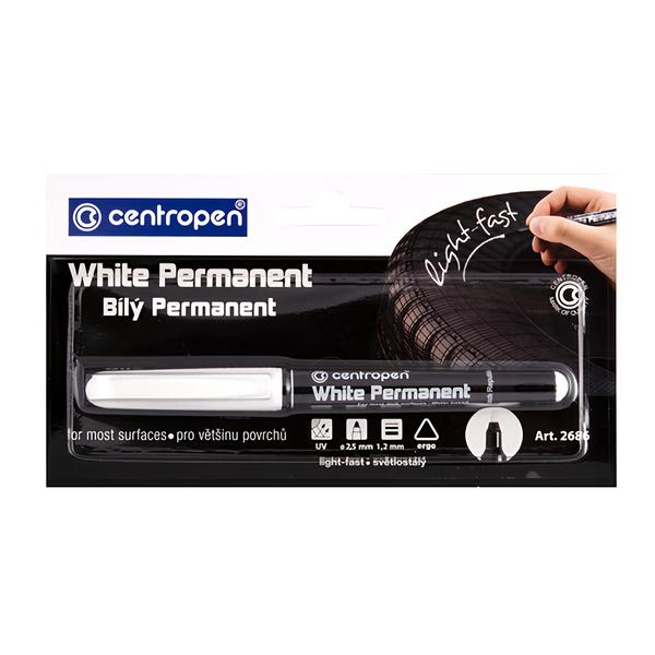 Centropen Popisovač permanent bílý