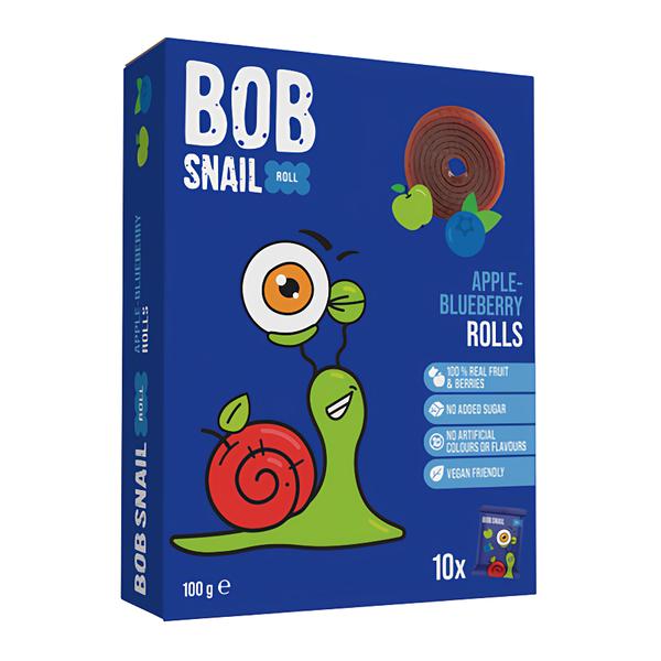 Šnek Bob Ovocné rolky jablko-borůvka
