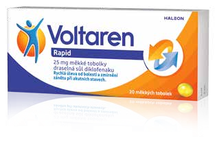 Voltaren Rapid 25 mg 20 měkkých tobole