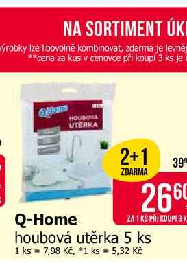 Q-Home houbová utěrka 5 ks 