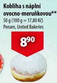 Kobliha s náplní ovocno-meruňkovou, 50 g