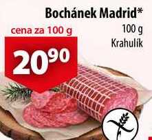 Bochánek Madrid, cena za 100 g